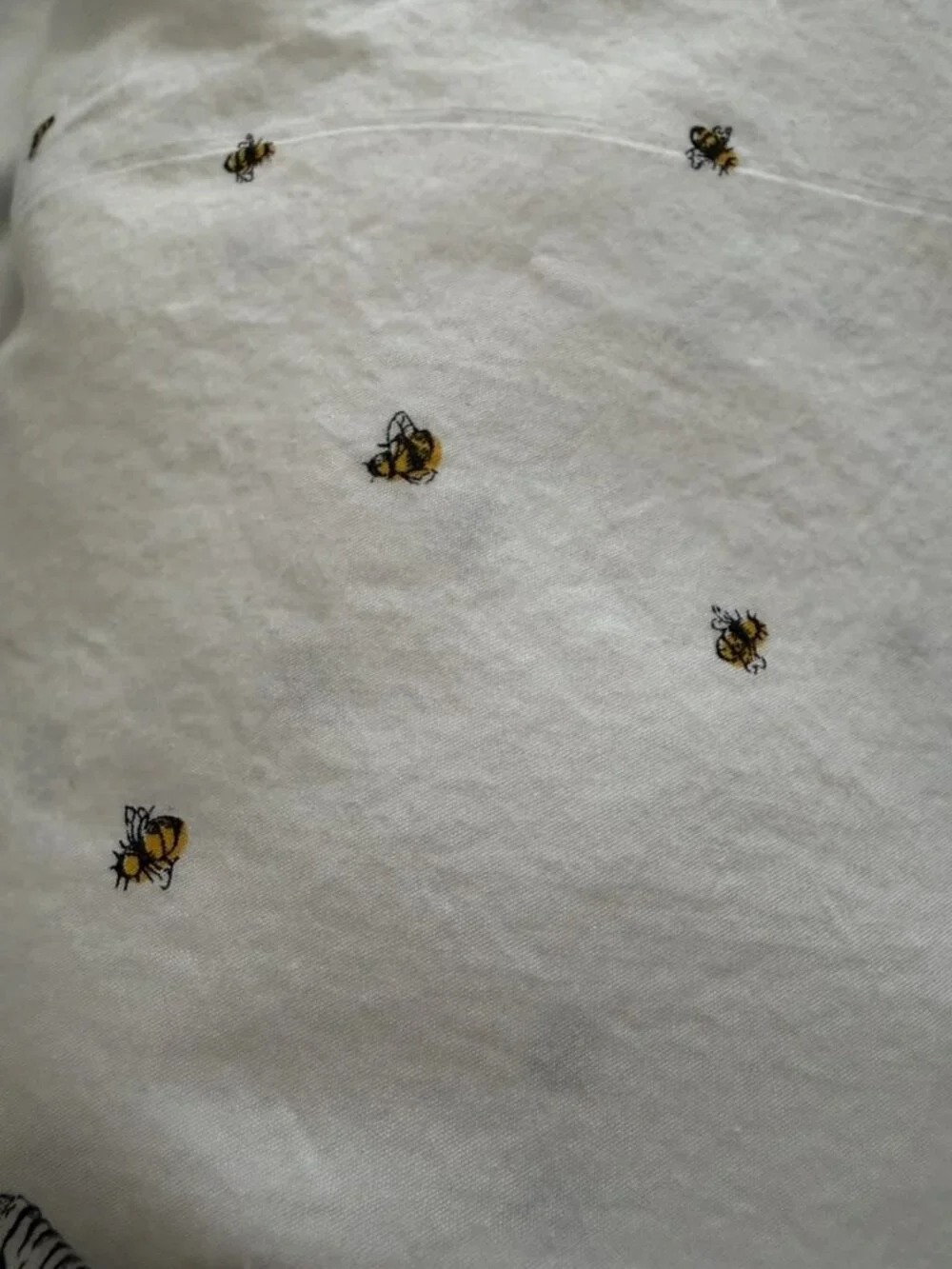 Lauren Ralph Lauren King Bee Flat Sheet White Beehive Print Bedding